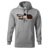 Da Oid Sinzer Pferdegespann Sweatshirt Hoody Herren Grau Meliert Pulvermuehle Front